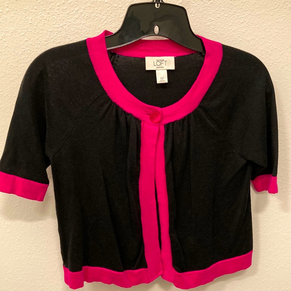 Short sleeve cotton sweater